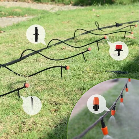 Drip Irrigation Kit, Garden Irrigation System 1/4" Blank Distribution Tubing Watering Drip Kit/DIY Saving Water Automatic Watering System for Garden, Greenhouse, Flower Bed, Patio, Lawn in Saudi Arabia