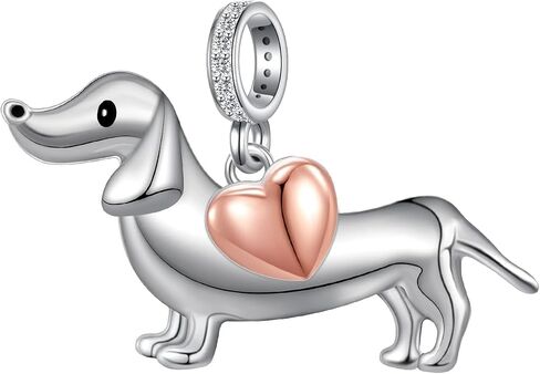 Dachshund/Corgi/Yorkie Charm 925 Sterling Silver Dachshund Gifts Cute Dachshund Jewelry Dog Charms for Bracelets Dachshund Gifts for Women in Kuwait