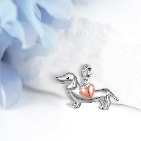 Dachshund/Corgi/Yorkie Charm 925 Sterling Silver Dachshund Gifts Cute Dachshund Jewelry Dog Charms for Bracelets Dachshund Gifts for Women in Kuwait