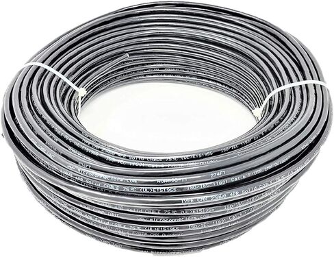 موصلات دقيقة 50 قدم CAT 6 Solid STP كابل إيثرنت كبير أسود in Kuwait