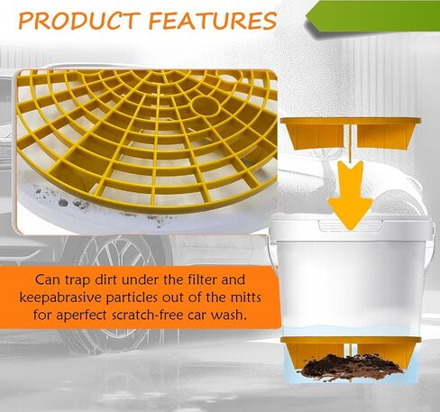 Car Wash Bucket Grit Guard Filter with Small Holes, 10.4-inch Diameter (Blue), Filters Dirt and Debris from Bucket While Washing, Perfect for Cleaning Cars, SUVs, RVs, Trucks, and More. in Saudi Arabia