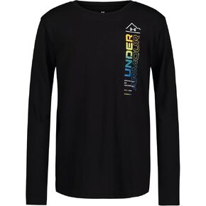 Under Armour Boys' Outdoor Long Sleeve Tee, Stylish Crew Neckline, Cute Full Fit