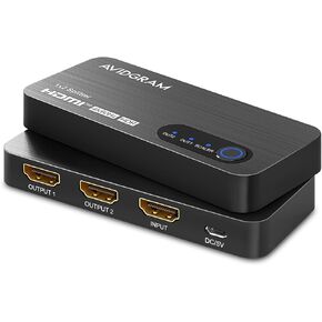 AVIDGRAM Bi-Directional HDMI 2.1 Switch 8K Selector 2 in 1 Out/1 in 2 Out Switcher Hub Support 8K@60Hz 4K@120hz 48Gbps, Compatible with PS5, XSX, UHD TV, Monitor, Projector (1 Display at a time)