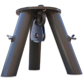 Boss Buck Tripod Header | Durable Steel Stable Versatile Tripod System with Plate Steel Top, 9-1/2" Pipe Legs | 1000 LB Pulley Included