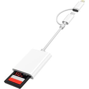USB C to SD Card, Micro SD Memory Card Reader, Type C to SD Card Reader Adapter for iphone15 MacBook Camera Android Windows Linux and Other Type C Device