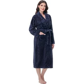 Premium Robes for Women - Super Soft Cozy Fleece Womens Robe Plush Long Bathrobe