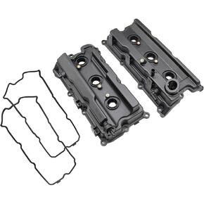 Engine Valve Cover Kit Compatible with Frontier Pathfinder Xterra NV1500 NV2500 NV3500 2005-2019 V6 4.0L 13264EA200 13264EA210 (Valve Covers with gaskets, Bolts, Oil Cover)