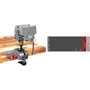 Real Avid Vise - 360° Swiveling Bench Vise for Optimal Positioning, Versatile Applications, 5" Jaw Width Vise for Cleaning, Maintenance, Woodworking & More High-Torque Applications up to 100 ft-lb