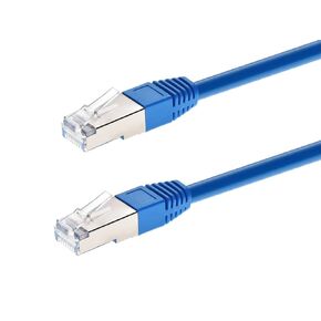 Monoprice Cat6A Ethernet Patch Cable - Zeroboot, RJ45, 550Mhz, 10G, S/FTP, 26AWG, Stranded Pure Bare Copper Wire, 1 Feet, Blue - Entegrade Series