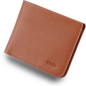 Full Grain Leather Wallet for Men (Black) | RFID Blocking | Bifold | Coin Pocket | Ultra Slim | Gift for Him