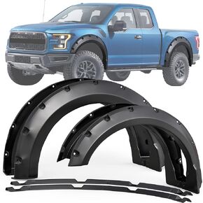 YITAMOTOR Fender Flares Fits 2018-2020 Ford F-150(Excludes Trucks with Technology Package), Pickup Front Rear Wheels Smooth Pocket Bolt-Riveted Style