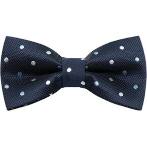 Boys Bow Tie, Black Polka Dot Girl Bow Tie, Pre-tied Adjustable Kids Bow Tie Wedding Party School