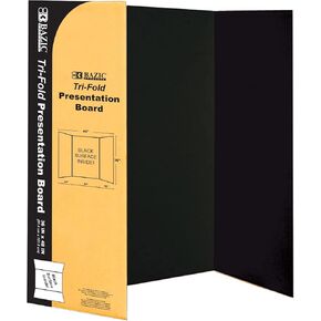 BAZIC Trifold Presentation Board 36" X 48" White, Tri-Fold Corrugated Poster Boards, Cardboard for Display Boards Science Fair Art Project, 24-Pack