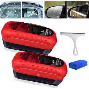 2PCS Automotive Oil Film Cleaning Brush, Glass Cleaning Board, Oil Film Cleaning Brush, Hydrophobic Glass Coating for Windshield, Seedhubtok Glass Cleaning Board Improves Clarity and Visibility