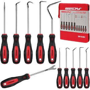 11-Piece Hook and Pick Set with Clip Removal Tool, Precision O-Ring Removal Kit for Automotive Mechanic and Electronic Maintenance Car Auto Oil Seal Mini Hooks