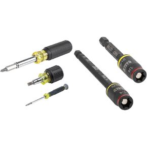 Klein Tools 80045 Screwdriver and Nut Driver Tool Kit, Includes Magnetic 11 in 1 & 32768 Impact Driver, 3-in-1 Impact Flip Socket, 1/4 Nut Driver and 5/16 Nut Driver