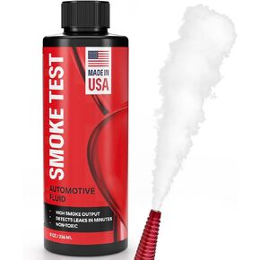 Smoke Test Fluid for Automotive Smoke Machines - 8oz Solution Creates High Density Smoke - Made in USA - Detect Leaks in All Systems EVAP, Intake, Fuel, Vacuum, Exhaust Systems, Turbo & Super Charger