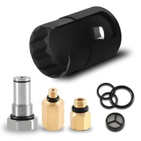 High Pressure Oil Pump Valve Air Test Fitting Tool Oil Rail Adapters Leak Test Kit and 6.0 IPR Valve Socket with Seal Kit Compatible with Ford 6.0L Powerstroke Diesel Engine Replace#: AP0035