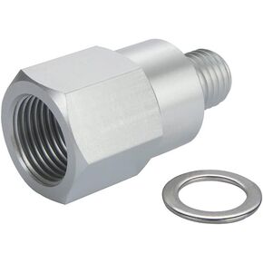Joywayus Aluminum Oil Pressure Sensor Adapter Swap Male M12x1.5 to Female 1/4" NPT Thread Pipe Fittings