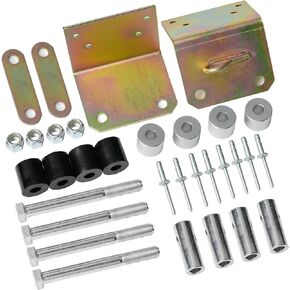 For Peterbilt 379 Lower Roller Bracket Kit Bundle with Rollers & Hardware Both Sides - Driver Side and Passenger Side
