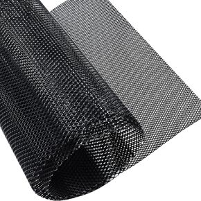 Universal Car Grill Mesh 40" x 13", Black-Painted Aluminum Alloy Automotive Grille Insert, Multifunctional Grille Mesh Roll (3 x 6mm Rhombic Hole)