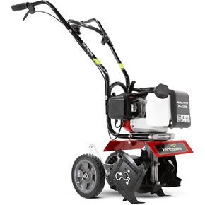 Earthquake 41999 MC43 Cultivator, 43cc 2-Cycle Viper Engine, 6-10" Adjustable Width, 8" Max Depth, Overhand Handlebars, Lightweight, U.S. Based Customer Service, Red/Black