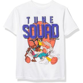 space jam boys Jam: a New Legacy Tune Squad Short Sleeve T-shirt - 4-20 T Shirt, White, 4 US