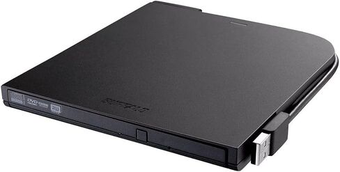 Buffalo MediaStation Portable DVD Drive/External, Plays and Burns DVDs and CDs with USB Connection. M-DISC Support. Compatible with Laptop, Desktop PC and Mac in Saudi Arabia