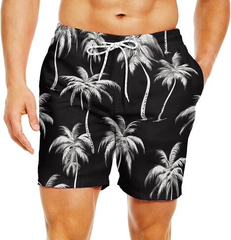 Mens Swim Trunks Quick Dry Mens Swimwear Swimsuit for Mens with Drawstring Suit for Swim, Board, Surf, Paddle in Saudi Arabia