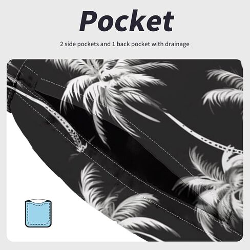 Mens Swim Trunks Quick Dry Mens Swimwear Swimsuit for Mens with Drawstring Suit for Swim, Board, Surf, Paddle in Saudi Arabia