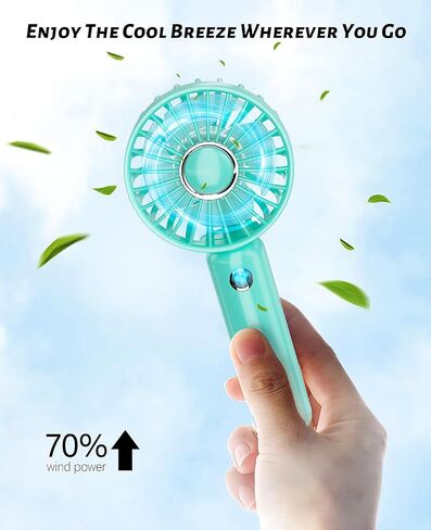 Mini HandHeld Portable Fan, Small Personal Battery Operated Fan Lash Fan usb Rechargeable 3 Speed Adjustable for Outside Travel Patios Indoor Shop Women Men Kids Girl Eyelash Makeup,black in Saudi Arabia