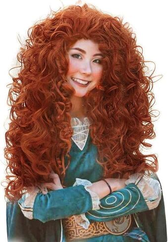 JoneTing Long Brown Mix White Wig 【+Wig Cap】 Curly Wig for Girls Long Curly Fluffy Wig for Halloween Anime Cosplay Wig for Female Costume Peluca Marrón Mezcla Blanca for Daily Wearing and Party in Kuwait