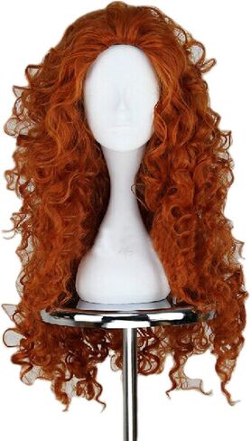 JoneTing Long Brown Mix White Wig 【+Wig Cap】 Curly Wig for Girls Long Curly Fluffy Wig for Halloween Anime Cosplay Wig for Female Costume Peluca Marrón Mezcla Blanca for Daily Wearing and Party in Kuwait