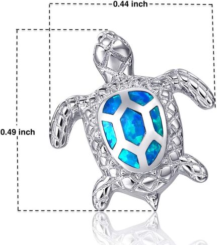 Sterling Silver Blue Opal Sea Turtle Stud Earrings Jewelry Gifts for Girls Women, Hypoallergenic Girls Stud Earrings in Kuwait