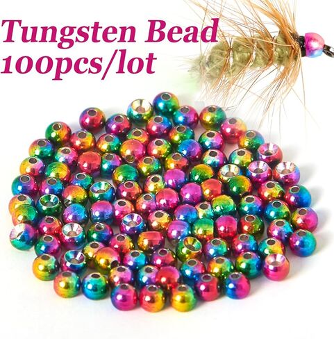 Angler Dream Fly Tying Beads 100 PC/LOT Tungsten Beads Nymph Head Ball Fly Tying Materials Black Nickle 2.0mm in Saudi Arabia