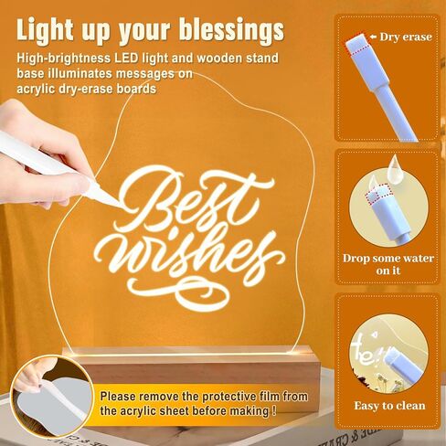 Preserved Flowers Gifts for Women, with LED Light and Acrylic Dry Erase Board, DIY Floral Desk Lamp Decor Kits, Cool Birthday Gifts for Mom, Her, Girlfriend, Grandma, Teacher, Wife, Sister(Purple) in Saudi Arabia