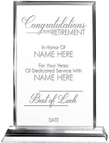 Employee Recognition Trophy, 6 1/2"H Customized Employee Appreciation Crystal Corporate Award in Saudi Arabia