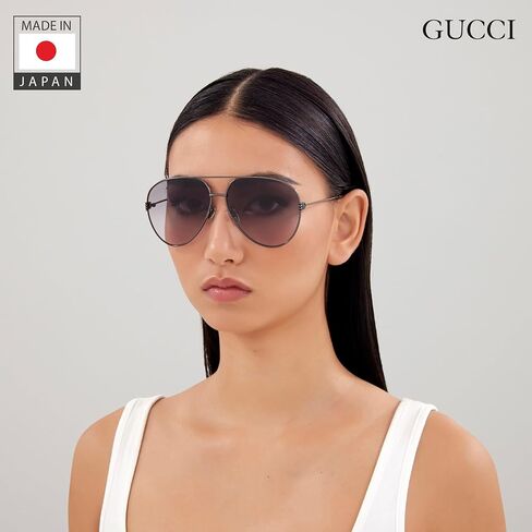 Gucci GG1280S Lightweight Metal Aviator shape Sunglasses + Bundle with eSHADES Luxury Eyewear Kit in Saudi Arabia