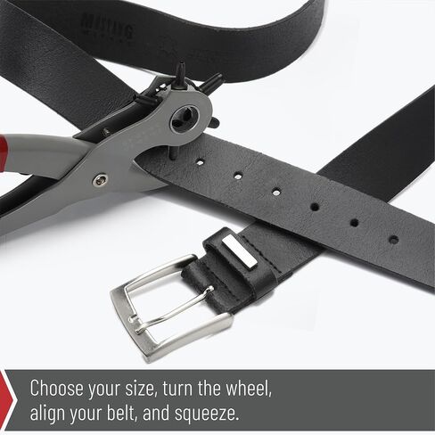 UNCO- Leather Hole Punch Tool, Multi Hole Sizes for Belts and Leather in Kuwait