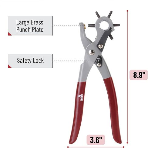 UNCO- Leather Hole Punch Tool, Multi Hole Sizes for Belts and Leather in Kuwait