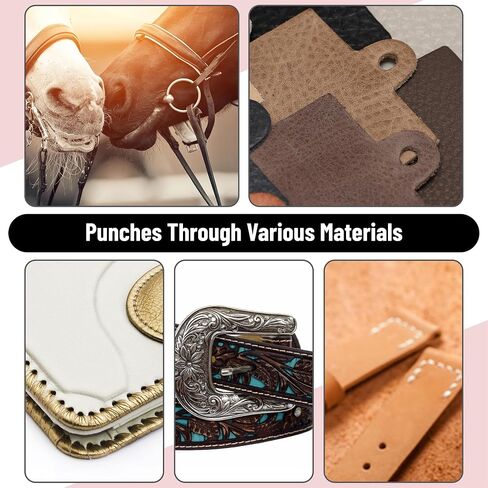 UNCO- Leather Hole Punch Tool, Multi Hole Sizes for Belts and Leather in Kuwait