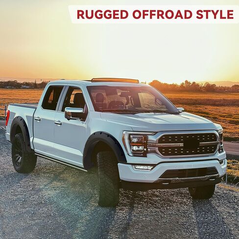 YITAMOTOR Fender Flares Fits 2018-2020 Ford F-150(Excludes Trucks with Technology Package), Pickup Front Rear Wheels Smooth Pocket Bolt-Riveted Style in Saudi Arabia
