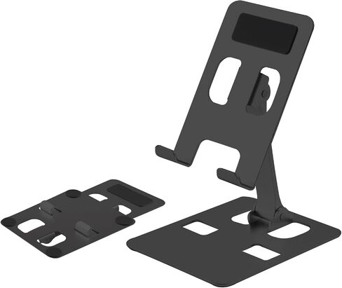 Cell Phone Stand, Foldable Aluminum Adjustable Phone Holder for Desk Portable Travel Holder Office Desk Accessories Compatible for iPhone 14 Pro Max X Xr Samsung,iPad Mini, Tablets Up to 8" Grey in Saudi Arabia