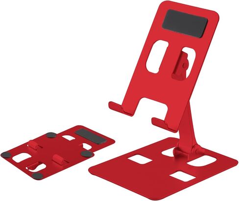 Cell Phone Stand, Foldable Aluminum Adjustable Phone Holder for Desk Portable Travel Holder Office Desk Accessories Compatible for iPhone 14 Pro Max X Xr Samsung,iPad Mini, Tablets Up to 8" Grey in Saudi Arabia