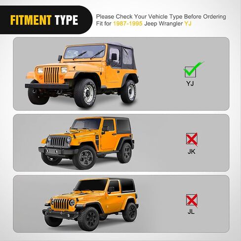 مجموعة مشاعل Nilight للطرق الوعرة متوافقة مع 1997-2006 Wrangler TJ & LJ شديدة التحمل من الفولاذ الصلب الأسود المزخرف الأمامي والخلفي المسطح 4 قطع in Saudi Arabia