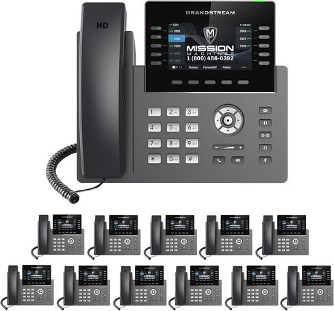 نظام هاتف الأعمال "Mission Machines" G400C: يشمل هواتف Grandstream GRP2615 + خادم سحابي "Mission Machines" + خدمة الهاتف السحابي "Mission Machines" مجانًا لمدة 3 أشهر (حزمة هاتف 4) in Saudi Arabia