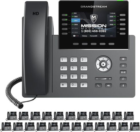 نظام هاتف الأعمال "Mission Machines" G400C: يشمل هواتف Grandstream GRP2615 + خادم سحابي "Mission Machines" + خدمة الهاتف السحابي "Mission Machines" مجانًا لمدة 3 أشهر (حزمة هاتف 4) in Saudi Arabia