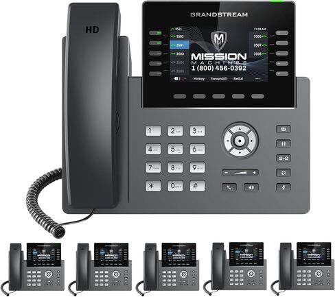 نظام هاتف الأعمال "Mission Machines" G400C: يشمل هواتف Grandstream GRP2615 + خادم سحابي "Mission Machines" + خدمة الهاتف السحابي "Mission Machines" مجانًا لمدة 3 أشهر (حزمة هاتف 4) in Saudi Arabia