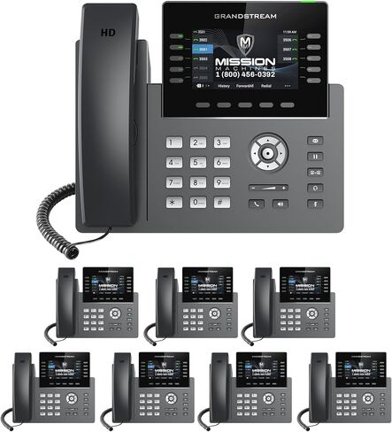 نظام هاتف الأعمال "Mission Machines" G400C: يشمل هواتف Grandstream GRP2615 + خادم سحابي "Mission Machines" + خدمة الهاتف السحابي "Mission Machines" مجانًا لمدة 3 أشهر (حزمة هاتف 4) in Saudi Arabia