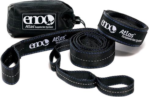 ENO Atlas Suspension System - Tree Strap for Hammock - Accessories for Camping, Hiking, and Backpacking - Black/Royal in Kuwait